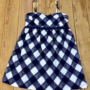 Motherhood Maternity Buffalo Check Dress XL, Navy